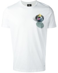 weißes bedrucktes T-shirt von Paul Smith