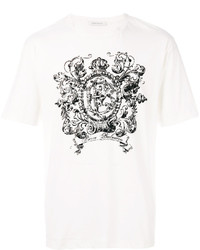 weißes bedrucktes T-shirt von Pierre Balmain
