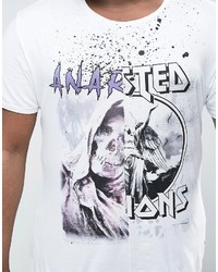 weißes bedrucktes T-shirt von Religion