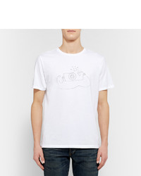 weißes bedrucktes T-shirt von rag & bone