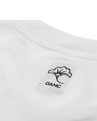 weißes bedrucktes T-shirt von Oamc