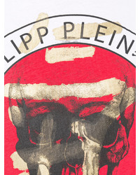 weißes bedrucktes T-shirt von Philipp Plein