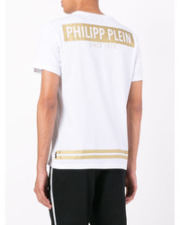 weißes bedrucktes T-shirt von Philipp Plein