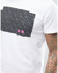 weißes bedrucktes T-shirt von Paul Smith