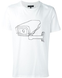 weißes bedrucktes T-shirt von rag & bone