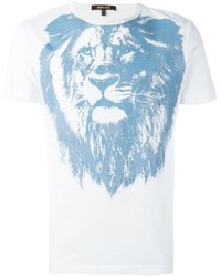 weißes bedrucktes T-shirt von Roberto Cavalli