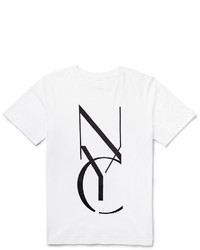 weißes bedrucktes T-shirt von Saturdays Nyc