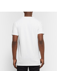 weißes bedrucktes T-shirt von Balmain