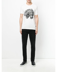 weißes bedrucktes T-shirt von Just Cavalli