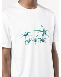 weißes bedrucktes T-shirt von Lanvin