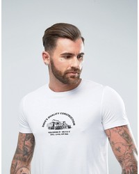 weißes bedrucktes T-shirt von Asos