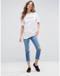 weißes bedrucktes T-shirt von Asos