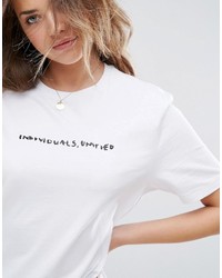 weißes bedrucktes T-shirt von Asos