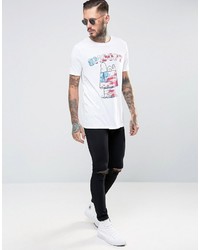 weißes bedrucktes T-shirt von Asos