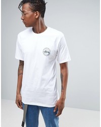 weißes bedrucktes T-shirt von Stussy