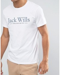 weißes bedrucktes T-shirt von Jack Wills