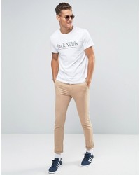 weißes bedrucktes T-shirt von Jack Wills