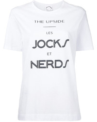 weißes bedrucktes T-shirt von The Upside