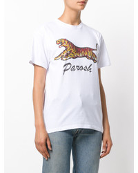 weißes bedrucktes T-shirt von P.A.R.O.S.H.