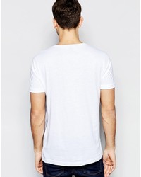 weißes bedrucktes T-shirt von Benetton