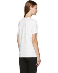 weißes bedrucktes T-shirt von Acne Studios