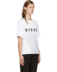 weißes bedrucktes T-shirt von Versus