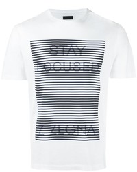 weißes bedrucktes T-shirt von Z Zegna