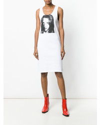 weißes bedrucktes Trägerkleid von Calvin Klein 205W39nyc