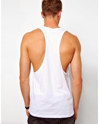 weißes bedrucktes Trägershirt von Asos