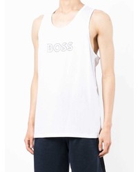 weißes bedrucktes Trägershirt von BOSS