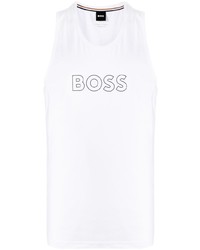 weißes bedrucktes Trägershirt von BOSS