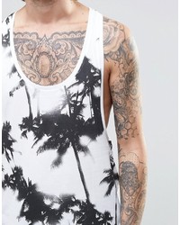 weißes bedrucktes Trägershirt von Asos