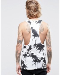 weißes bedrucktes Trägershirt von Asos