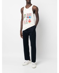 weißes bedrucktes Trägershirt von Charles Jeffrey Loverboy