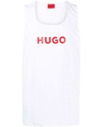 weißes bedrucktes Trägershirt von Hugo