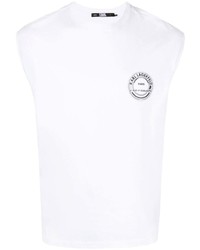 weißes bedrucktes Trägershirt von Karl Lagerfeld