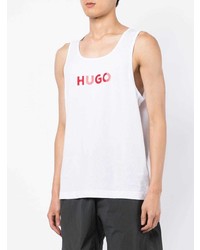 weißes bedrucktes Trägershirt von Hugo