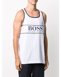 weißes bedrucktes Trägershirt von BOSS HUGO BOSS