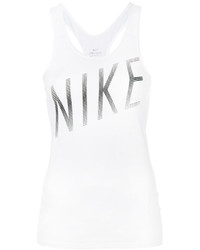 weißes bedrucktes Trägershirt von Nike
