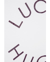 weißes bedrucktes Trägershirt von Lucas Hugh