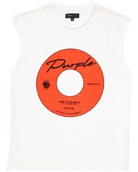 weißes bedrucktes Trägershirt von purple brand