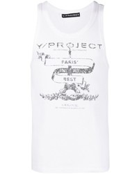 weißes bedrucktes Trägershirt von Y/Project