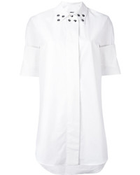 weißes beschlagenes Shirtkleid von MM6 MAISON MARGIELA