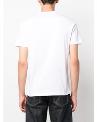 weißes beschlagenes T-Shirt mit einem Rundhalsausschnitt von Versace