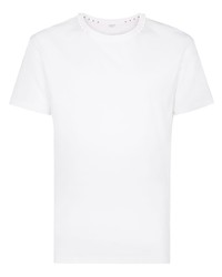 weißes beschlagenes T-Shirt mit einem Rundhalsausschnitt von Valentino