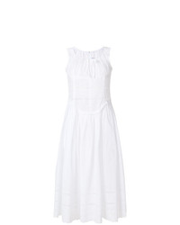 weißes besticktes ausgestelltes Kleid von Comme Des Garcons Comme Des Garcons