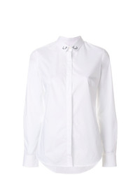 weißes besticktes Businesshemd von Maison Labiche
