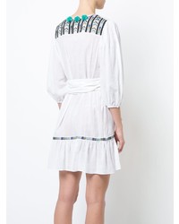 weißes besticktes Folklore Kleid von Figue