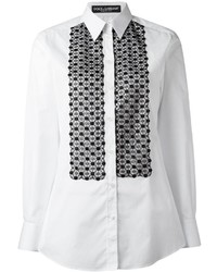 weißes besticktes Hemd von Dolce & Gabbana