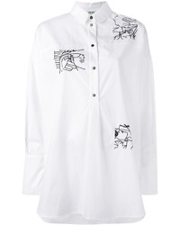 weißes besticktes Hemd von Kenzo